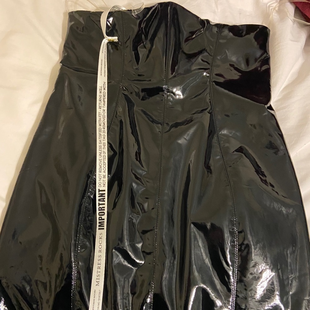 Mistress Rocks latex high waisted skirt.